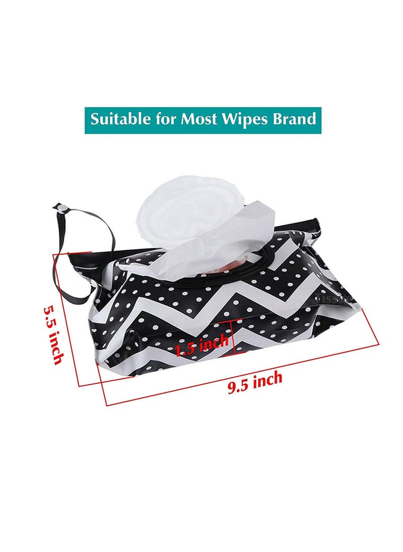 Excefore - Baby Wipe Dispenser,Portable Refillable Wipe Holder,Baby Wipes Container,Wipes Dispenser, Reusable Travel Wet Wipe Pouch - Image 1