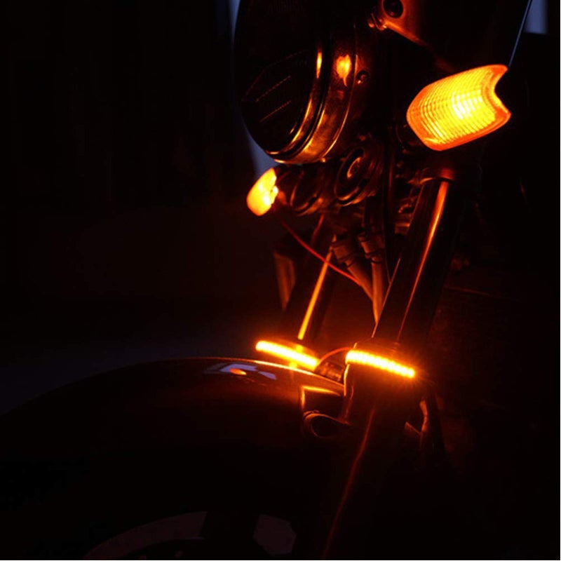 NBWDY 2Pcs 6in 3528 PVC Amber Led Strip 36LED Motorcycle Turn Signal Light Tail Light Flexible LED Strip Light Universal for Motorcycle ATV UTV SUV Golf Cart Car Snowmobile - Image 5
