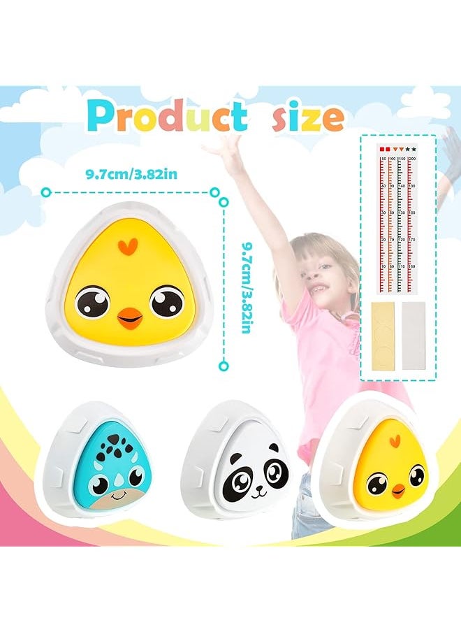 3 Pcs Kids Jump Trainer With 3 Growth Chart Touch High Jump Counter With 1 30 Number Voice Broadcast Wall Vertical Ruler For Training Bounce And Promoting Height Growth Yellow White Blue