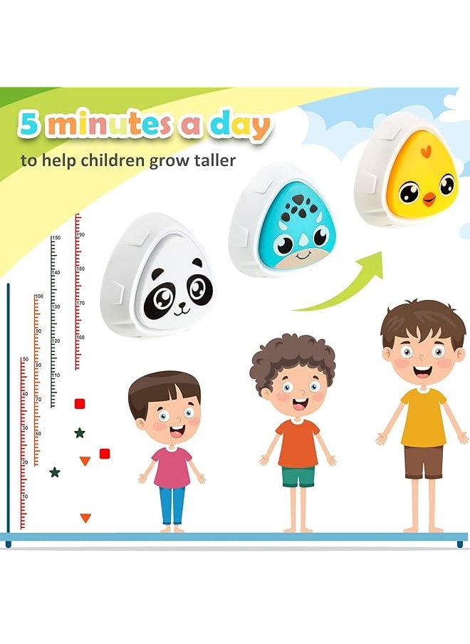 3 Pcs Kids Jump Trainer With 3 Growth Chart Touch High Jump Counter With 1 30 Number Voice Broadcast Wall Vertical Ruler For Training Bounce And Promoting Height Growth Yellow White Blue