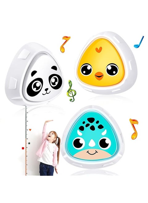 3 Pcs Kids Jump Trainer With 3 Growth Chart Touch High Jump Counter With 1 30 Number Voice Broadcast Wall Vertical Ruler For Training Bounce And Promoting Height Growth Yellow White Blue