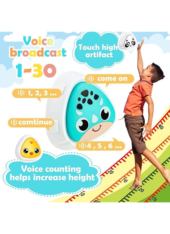 3 Pcs Kids Jump Trainer With 3 Growth Chart Touch High Jump Counter With 1 30 Number Voice Broadcast Wall Vertical Ruler For Training Bounce And Promoting Height Growth Yellow White Blue