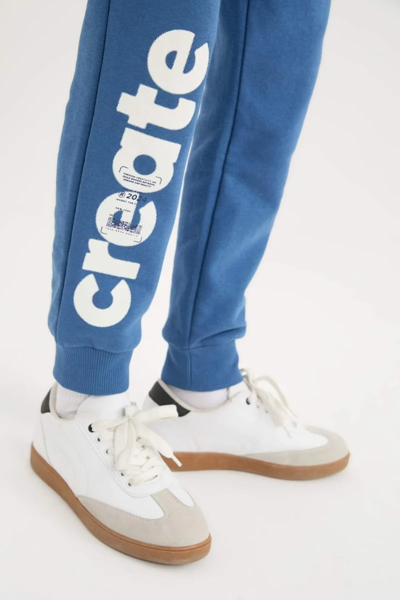 ديفاكتو Boy's Elastic Waist Leg Pocket Printed Tracksuit Bottoms D9994A825SP