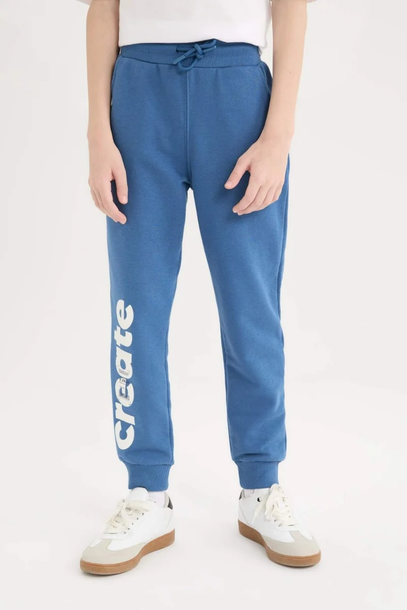 ديفاكتو Boy's Elastic Waist Leg Pocket Printed Tracksuit Bottoms D9994A825SP