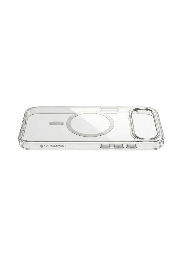 FIFTH ELEMENT CRYSTA Anti-Yellowing MagSafe Clear Case for iPhone 17 Air, Slim Shockproof Design with Raised Screen & Camera Edges – Transparent - Image 5