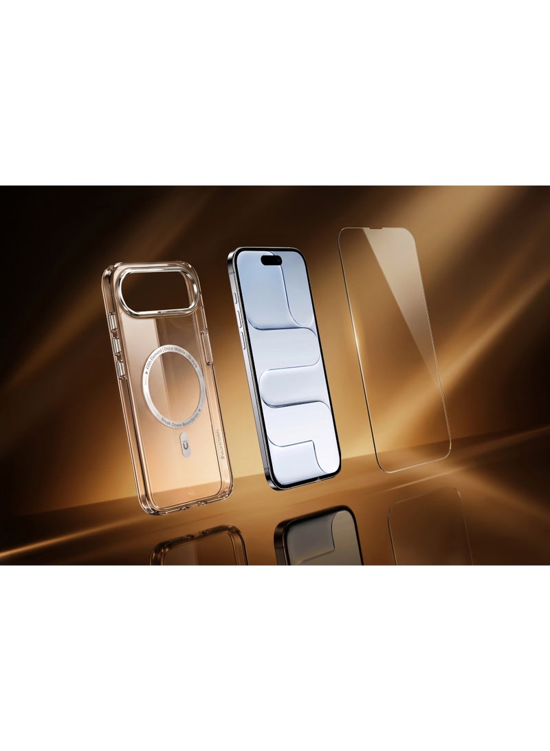 FIFTH ELEMENT CRYSTA Anti-Yellowing MagSafe Clear Case for iPhone 17 Air, Slim Shockproof Design with Raised Screen & Camera Edges – Transparent - Image 2