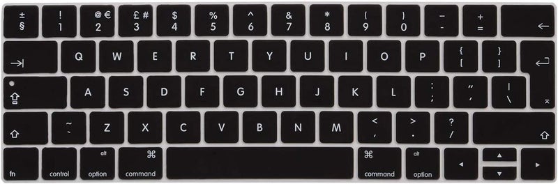 ProElife Arabic Ultra Thin Silicone Keyboard Protector Cover Skin for Apple MacBook Pro with Touch Bar 13" 15" (Model A1706, A1707, A1989, A1990, A2159) (2016 2017 2018 2019 Release) (Black) - Image 3