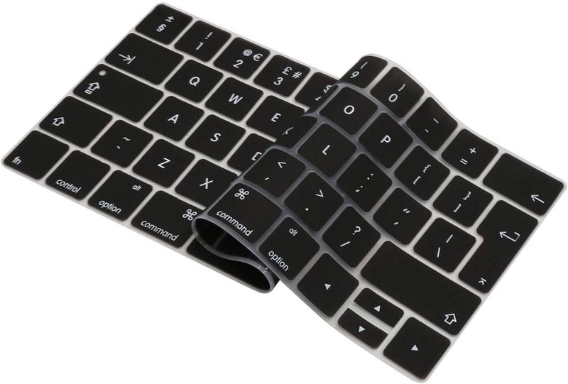 ProElife Arabic Ultra Thin Silicone Keyboard Protector Cover Skin for Apple MacBook Pro with Touch Bar 13" 15" (Model A1706, A1707, A1989, A1990, A2159) (2016 2017 2018 2019 Release) (Black) - Image 4