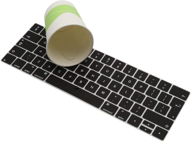 ProElife Arabic Ultra Thin Silicone Keyboard Protector Cover Skin for Apple MacBook Pro with Touch Bar 13" 15" (Model A1706, A1707, A1989, A1990, A2159) (2016 2017 2018 2019 Release) (Black) - Image 5