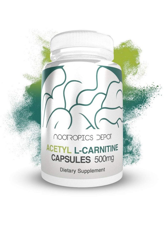 Nootropics Depot - Acetyl L Carnitine Capsules ; 500Mg ; 90 Count ; Hcl Form ; Energy Supplement ; Supports Mitochondrial Function ; Alcar Hcl - Image 1