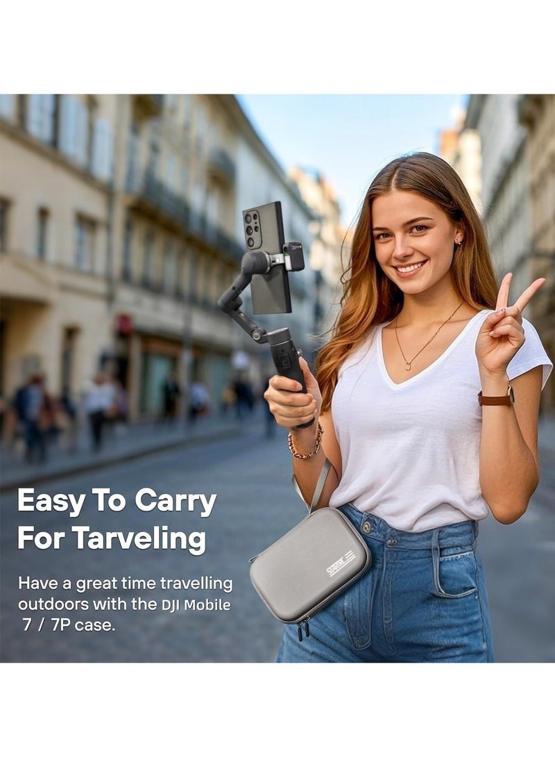 كيلا حقيبة حمل لـ Osmo Mobile 7P/Mobile 7، حقيبة كتف محمولة من مادة البولي يوريثان لتخزين ملحقات مثبت Gimbal لـ DJI Osmo Mobile 7P - Image 2