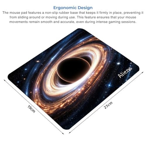 Aliens Mouse Pad for Computer, Laptop, Smooth Premium Cloth Surface, Non-Slip Rubber Base, Speed and Precision Operation Compatible with Laser and Optical Mouse, Gaming, Office, Home 230x190mm (SP-12) - Image 3
