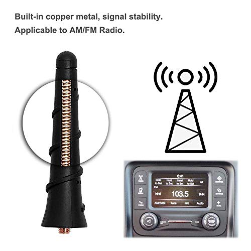 BASIKER 3.2 Inch Antenna for 2011-2025 Jeep Cherokee Grand Cherokee Compass Renegade, Dodge Journey Avenger Durango Dart Chrysler 200, Fiat 500, Car Roof Antenna, 68297936AA 5091100AA 5091100AB - Image 4