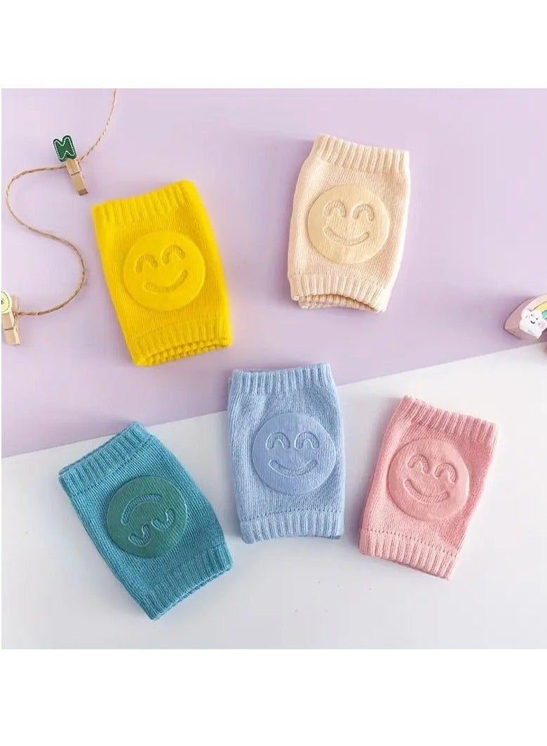Little tots Baby Crawling Knee Pads, 5 Pairs Baby Crawling Anti-Slip Knee Pads, Unisex Baby Toddlers Kneepads Protectors, Toddlers Leg Warmers Assorted - Image 2