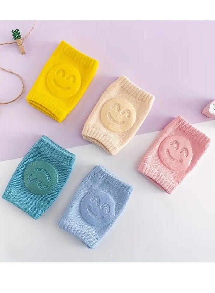 Little tots Baby Crawling Knee Pads, 5 Pairs Baby Crawling Anti-Slip Knee Pads, Unisex Baby Toddlers Kneepads Protectors, Toddlers Leg Warmers Assorted - Image 5