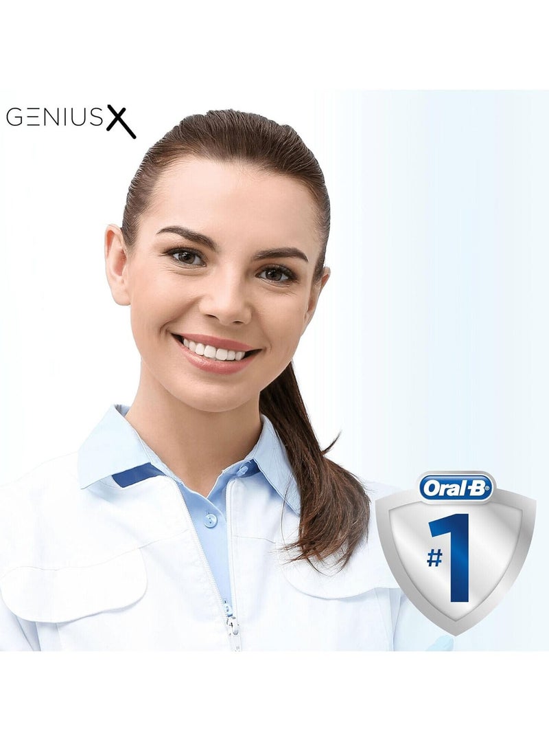 Oral-B - Oral-B Genius X Electric Toothbrush with Artificial Intelligence, App Connected Handle, Travel Case, 6 Mode Display with Teeth Whitening, Pink - Image 1