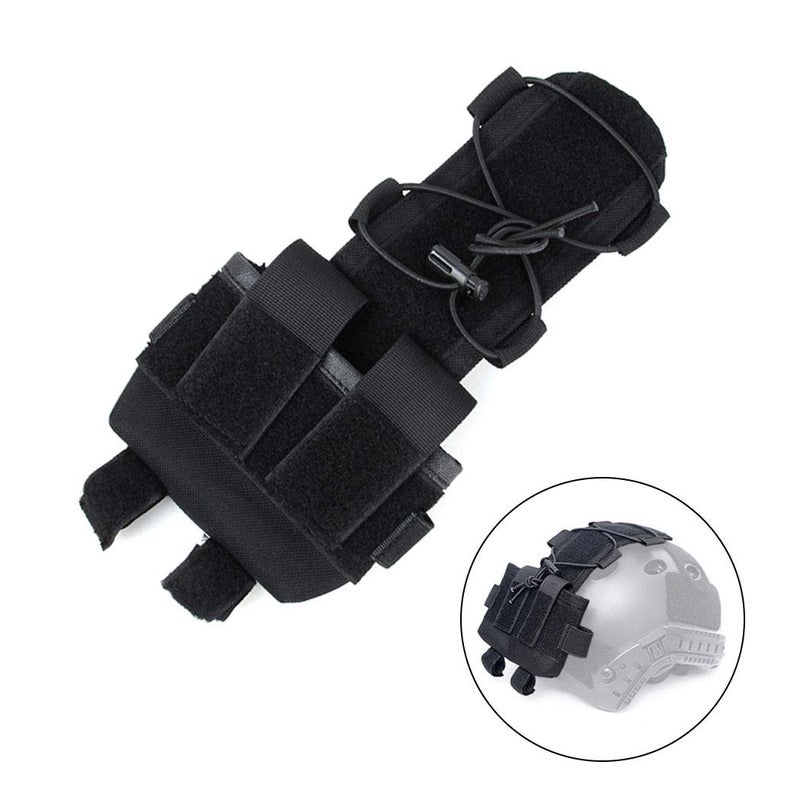 Aoutacc AOUTACC Tactical Helmet Battery Pouch Counterweight Pouch MK2 Helmet Battery Pack Removable Gear Pouch Balance Weight Bag with for Tactical Helmet (Black)  - Image 1