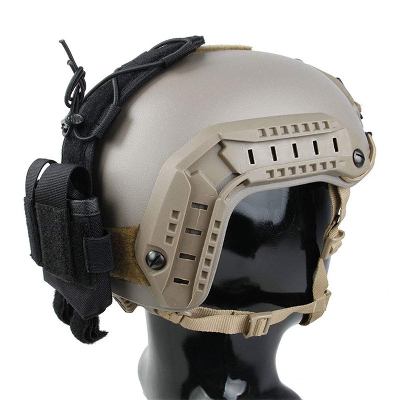Aoutacc AOUTACC Tactical Helmet Battery Pouch Counterweight Pouch MK2 Helmet Battery Pack Removable Gear Pouch Balance Weight Bag with for Tactical Helmet (Black)  - Image 2