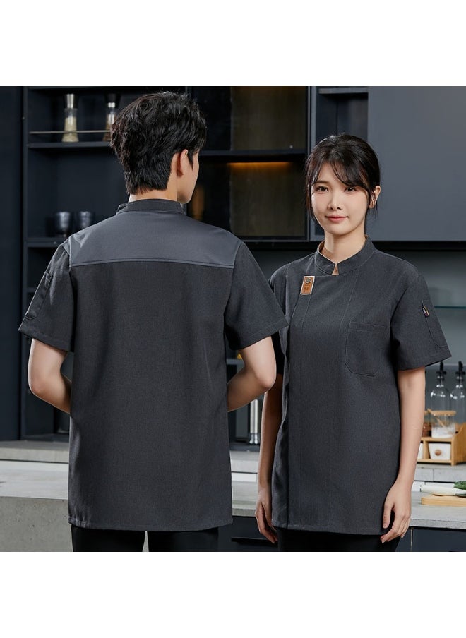 NIBEMINENT Summer  Hotel Restaurant Catering Chef Kitchen Uniform Chef Work Clothes Restaurant Waiter Work Clothes  - Image 1