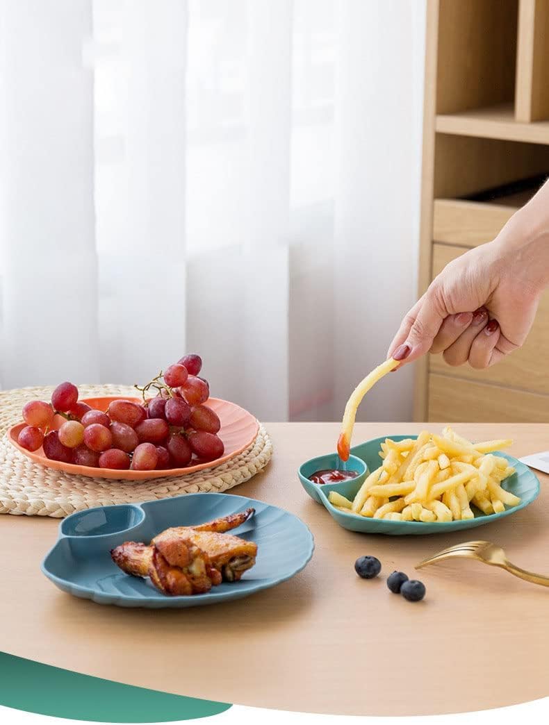 VibeZone 4pcs Wheat Straw Shell-Shaped Snack Serving Plates - Eco-Friendly and Durable Appetizer & Dip Tray Set, Ideal for Parties & Family. (Yellow) - Image 4