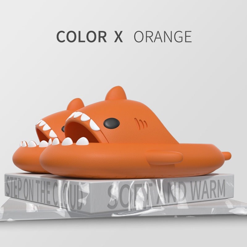 Shark Slippers Summer Adult Couple Sandals Funny Non-Slip Cartoon Casual Wear