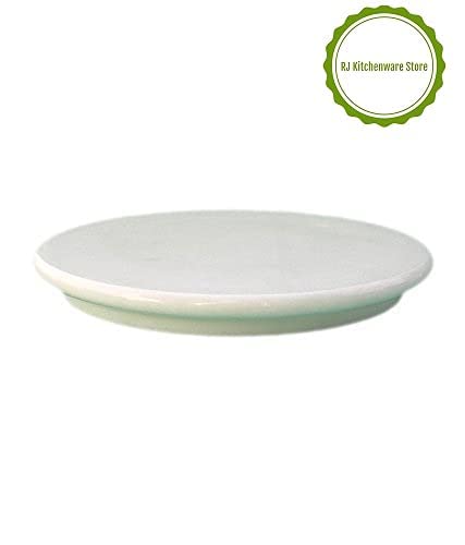 RJ kitchenware Store Marble Roti Maker chakla chapati maker with Wooden Belan/White Marble Chakla 10 Inch Diameter with Belan (wooden chakla belan) (White marble single chakla) - Image 3