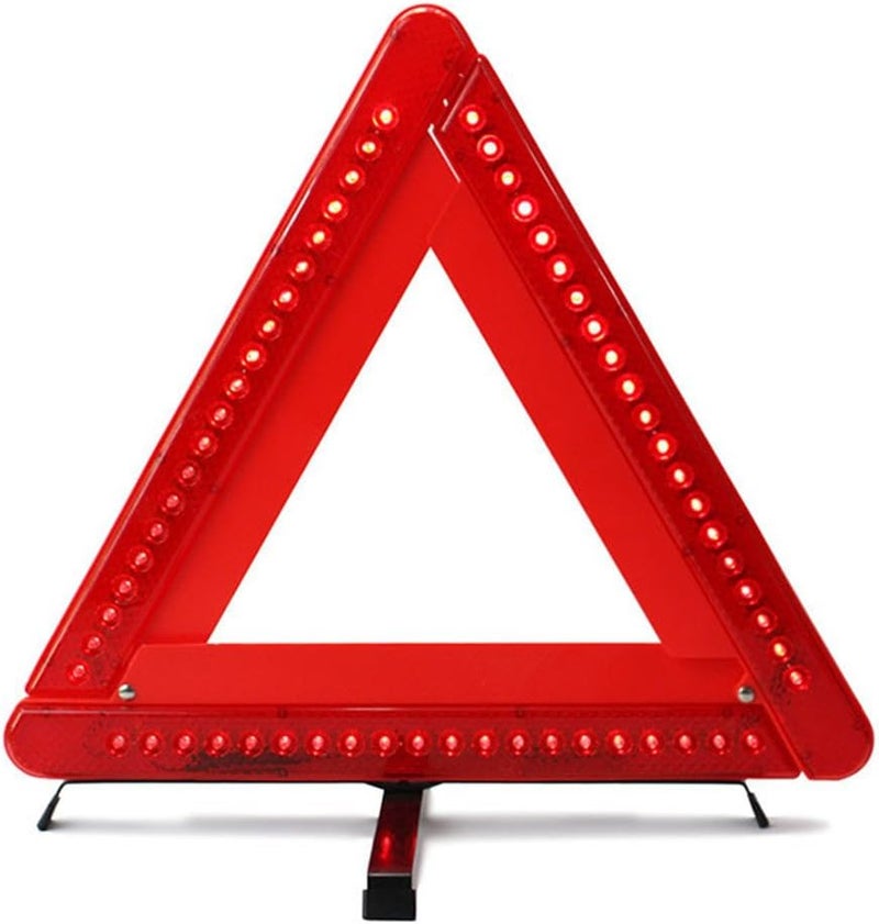 Krtopo Foldable Warning Triangle LED Car/Roadside Reflective Emergency Triangle Reflector Flasher - Image 1