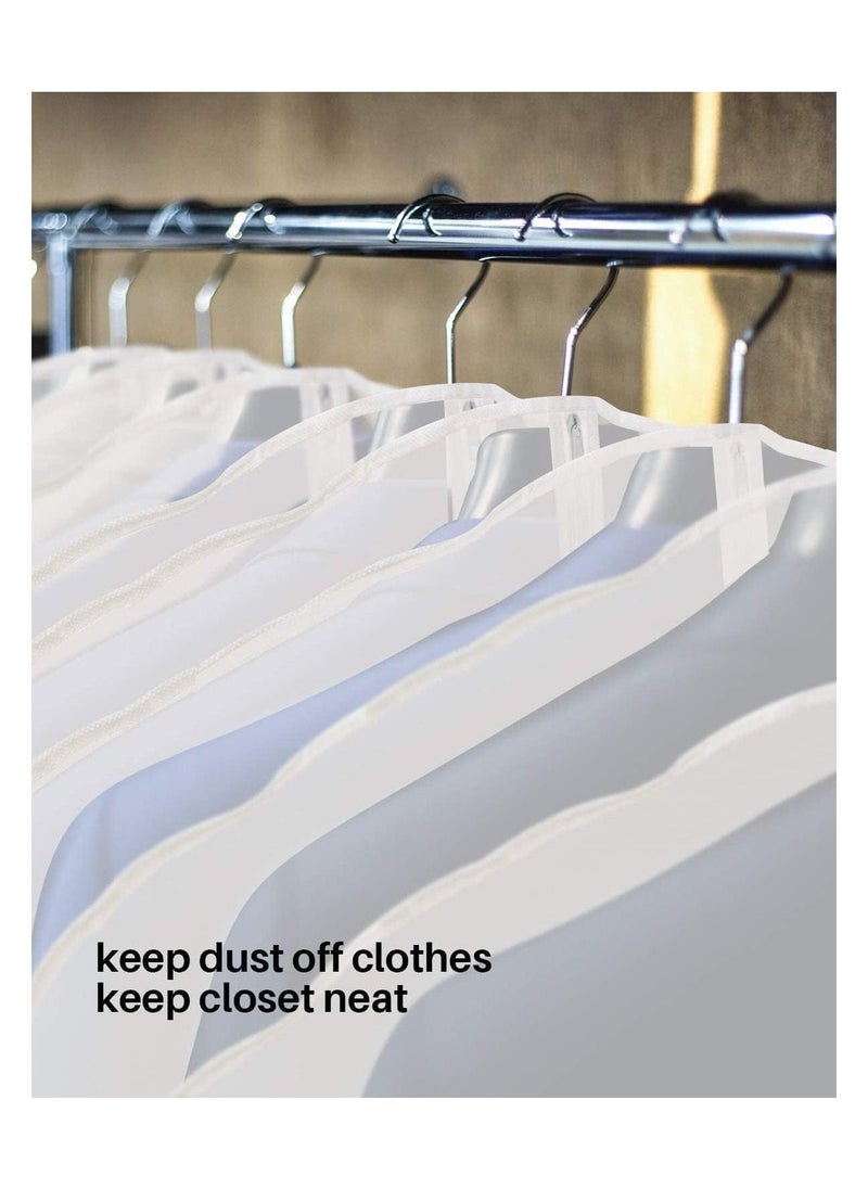 Arabest 10 Pcs Hanging Garment Bags, Dress Clothes Protector Bag with Zipper, Dust Cover, Mothproof, Closet Garment Suit Skirt Cover Bag for Wardrobe Storage, 2 x Medium (60x120cm), 8 x Small (60x100cm) - Image 5
