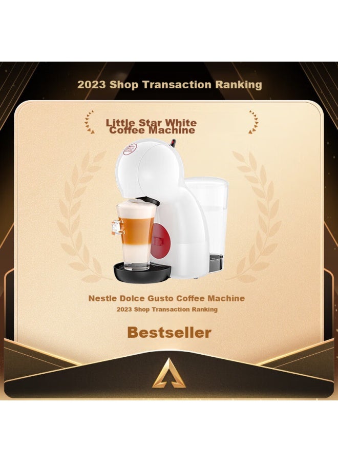 دولسي قوستو Dolce Gusto، ماكينة قهوة كبسولة شبه أوتوماتيكية، Piccolo Xs White، موديل مبتدئ للمنزل والمكتب - Image 1