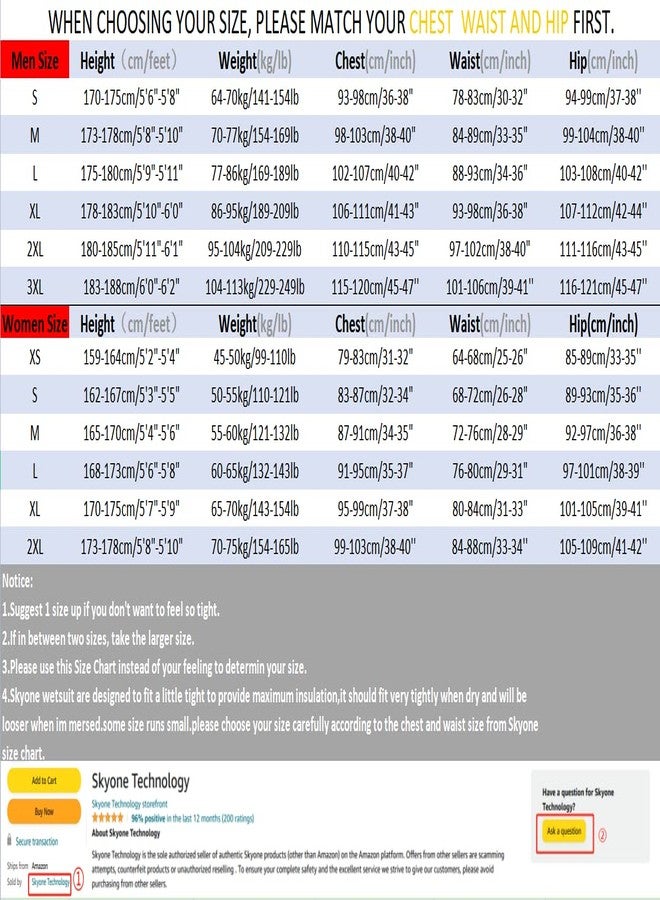 Skyone Wet Suits for Women Men Full Body 3MM Neoprene Wetsuit Diving Suit in Cold Water, Long Sleeves Front Zip Scuba Wetsuits One Piece Thermal Swimsuit for Surfing Snorkeling Swimming(XL, 3MM Women Purple) - Image 2