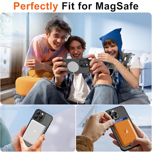 ZOZDOKG Magnetic for iPhone 16 Pro Max Case Clear with Privacy Screen Protector and Full Camera Cover, Compatible with MagSafe Shockproof Protection Phone Case for iPhone 16 Pro Max, Transparent - Image 4