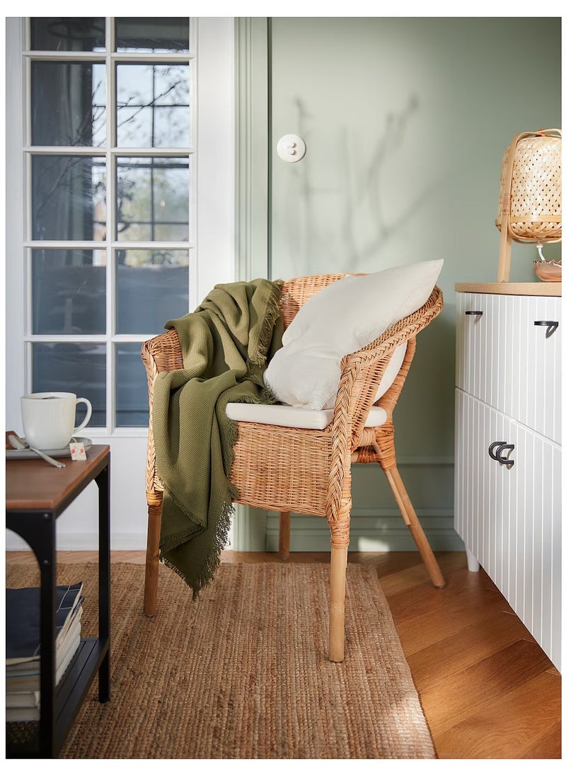 Zaboon - Armchair with cushion, rattan/Norna natural - Image 1