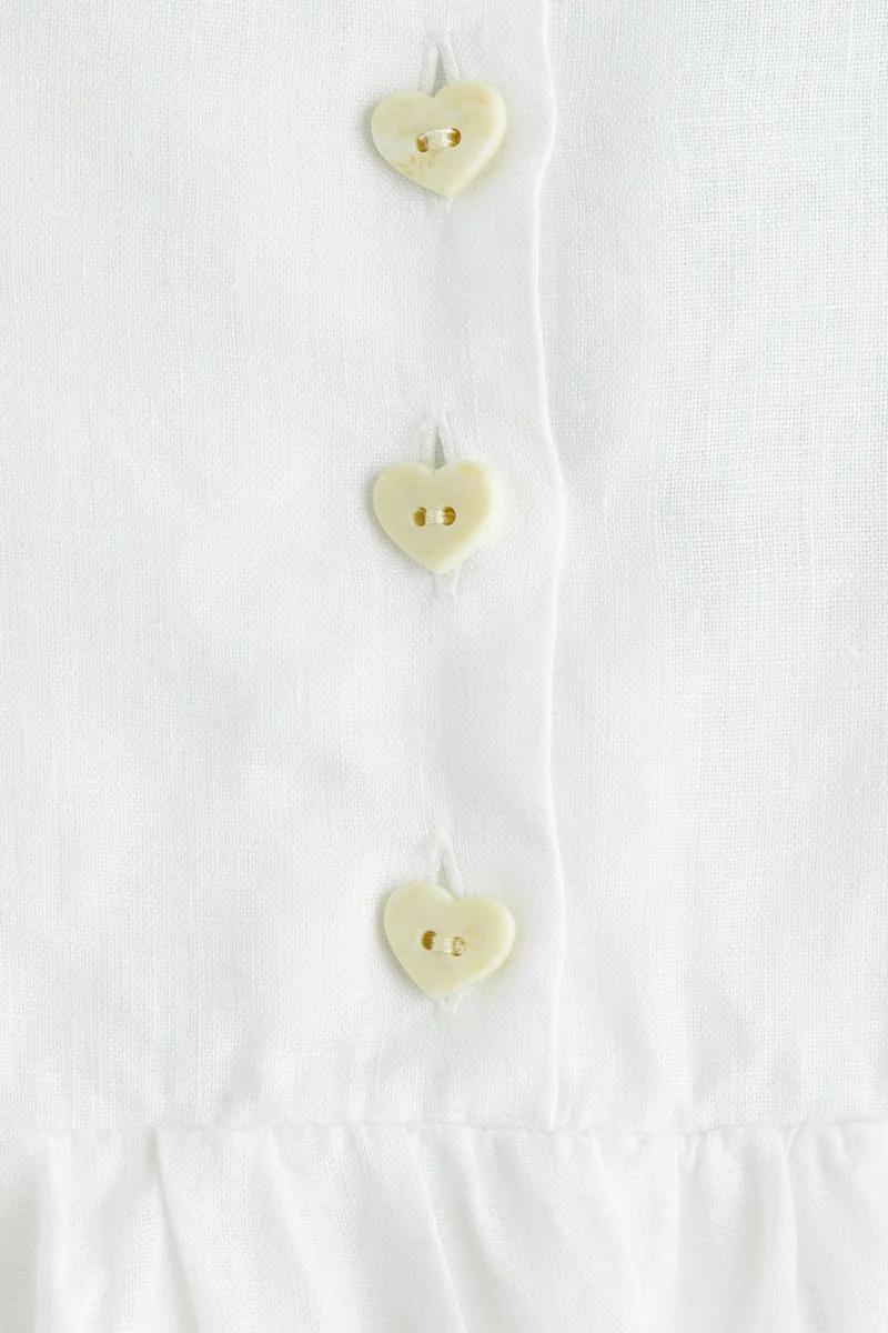 اتش اند ام فستان من الكتان