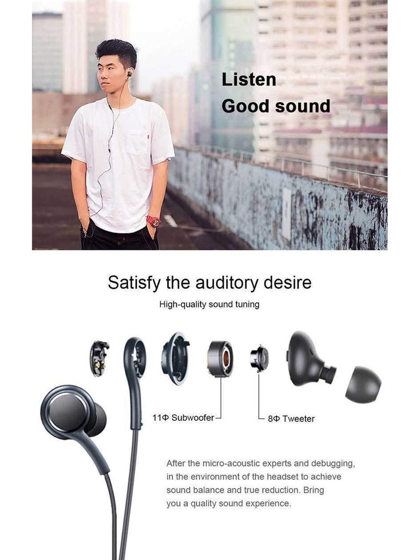 Chappeline HA4 Wired Earphones In-Ear Headphones Earbuds with USB Type C interface (Remote & Microphone) Noise Isolating, High Definition Sound - Black - Image 3
