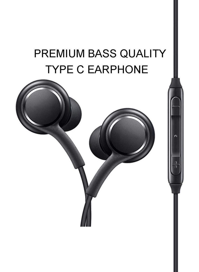 Chappeline HA4 Wired Earphones In-Ear Headphones Earbuds with USB Type C interface (Remote & Microphone) Noise Isolating, High Definition Sound - Black - Image 2