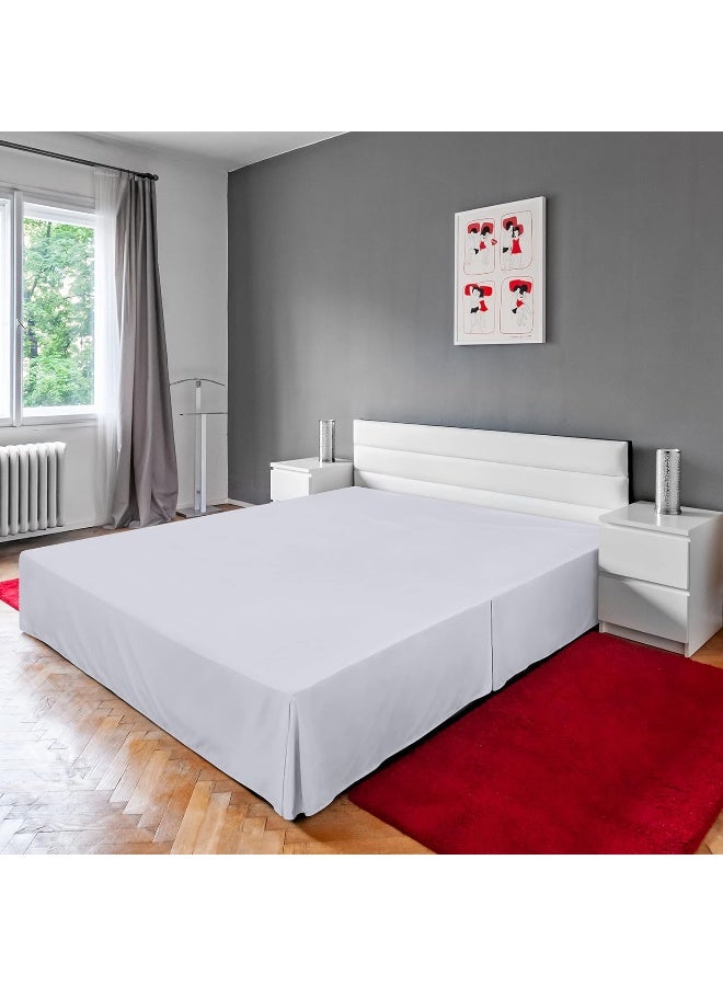 Utopia Bedding Full Bed Skirt Soft Quadruple Pleated Ruffle Easy Fit with 16 Inch Tailored Drop Hotel Quality Shrinkage and Fade Resistant Full White - Image 4