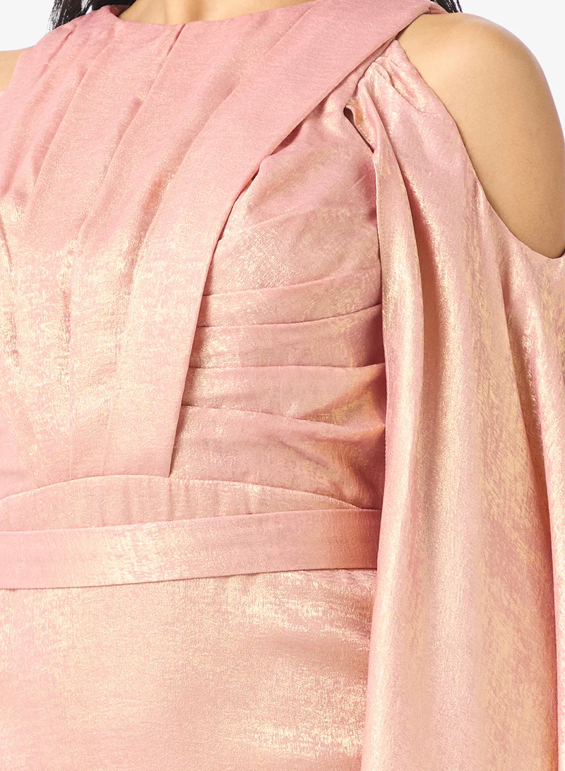 Namshi x  metallic cold-shoulder dress for Women | Best Price UAE