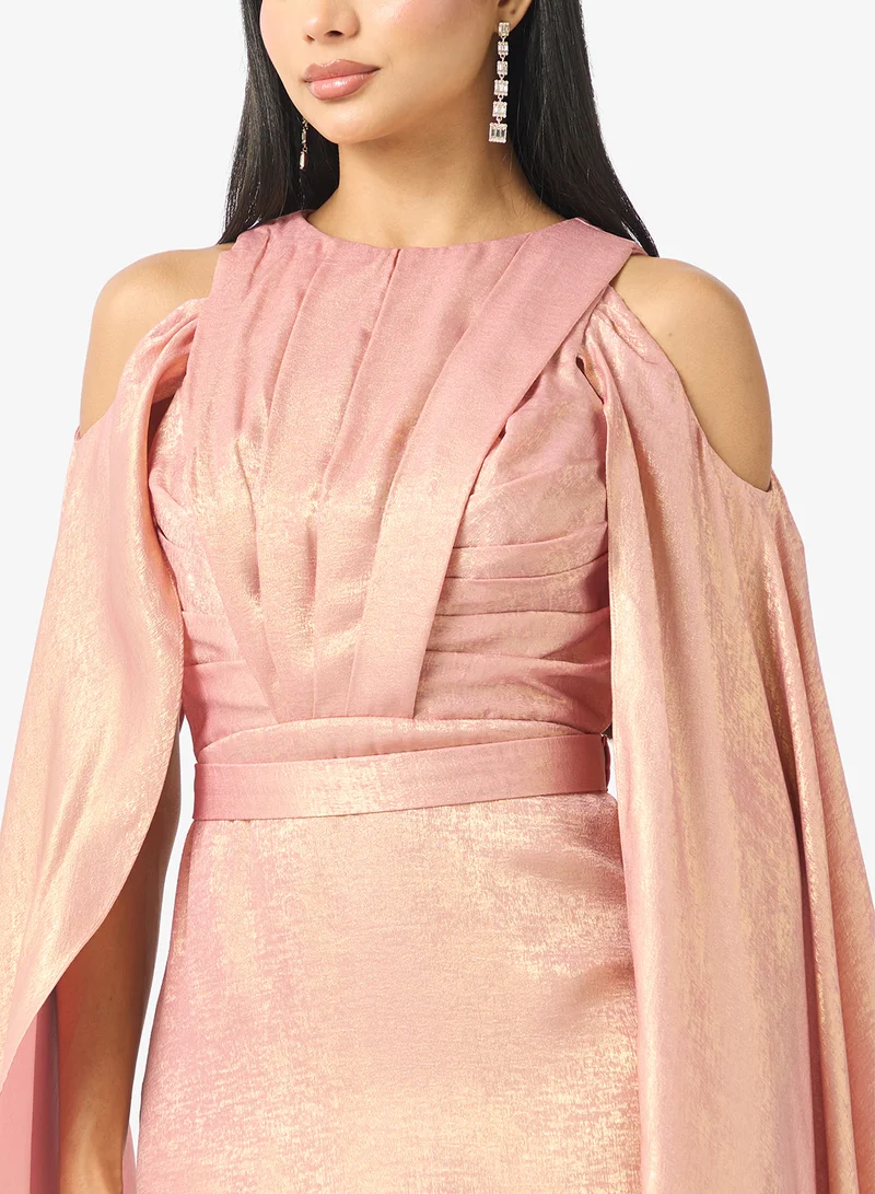 Namshi x  metallic cold-shoulder dress for Women | Best Price UAE