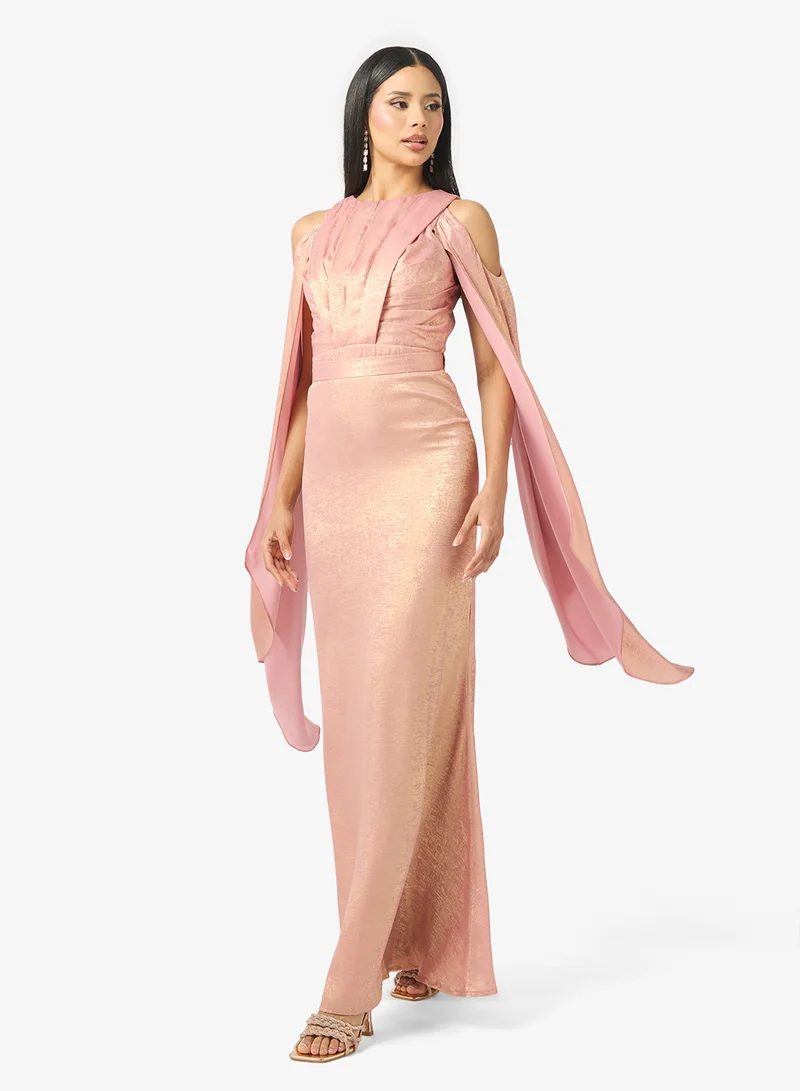 Namshi x  metallic cold-shoulder dress for Women | Best Price UAE