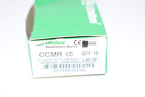 LITTELFUSE CCMR-15 15 AMP, 250 VDC, 600 VAC, Class-CC, Fuse, TIME DELAY - Image 2
