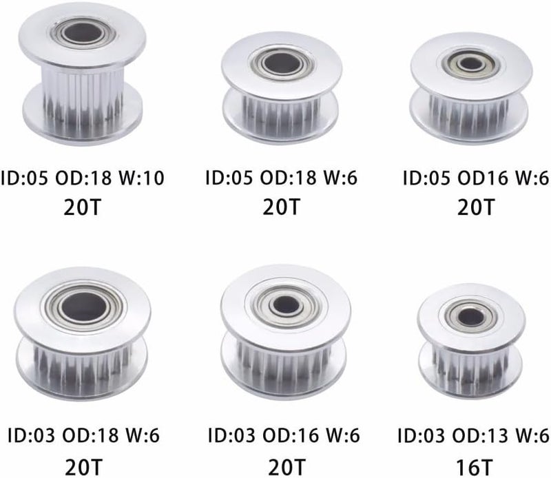 16T Timing Pulley 3mm Bore 6mm Width Aluminium Gear For 3D Printer Reprap - Image 3
