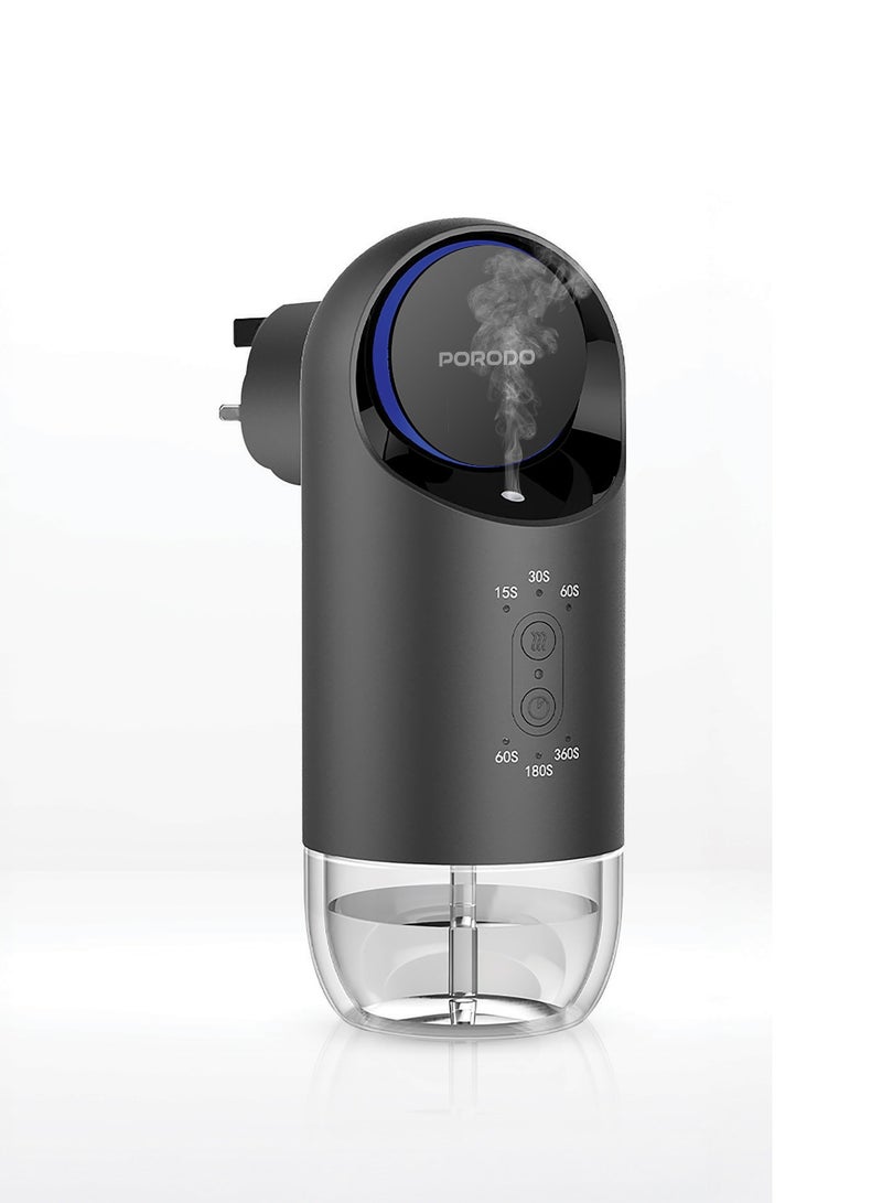 porodo Lifestyle Wall Plug-In Essential Oil Diffuser 120mL / Waterless Diffusion / Adjustable Mist Timer / Air Diffuser / Refill Indicator Light - Black  - Image 1