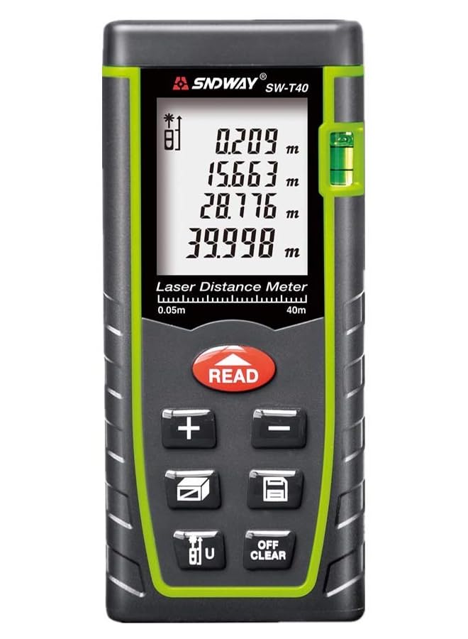 erorex Sw T40 Digital Laser Rangefinder 40M Distance Meter Tape Measure Area Volume