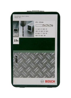 NIBEMINENT 19-Piece HSS R Corrosion Resistant Chisel Edge Drill Bit Set Grey  - Image 2