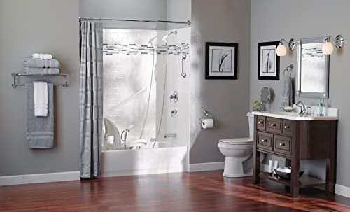 Moen YB2894CH Eva 24-Inch Wide Bathroom Hotel-Style Towel Shelf with Towel Bar, Chrome - Image 5