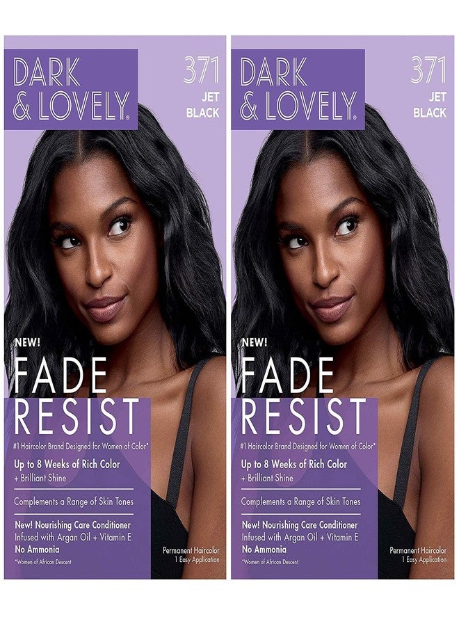 SOFT SHEEN Dark & Lovely Hair Color Jet Black 1Kit (Pack of 2) - Image 1