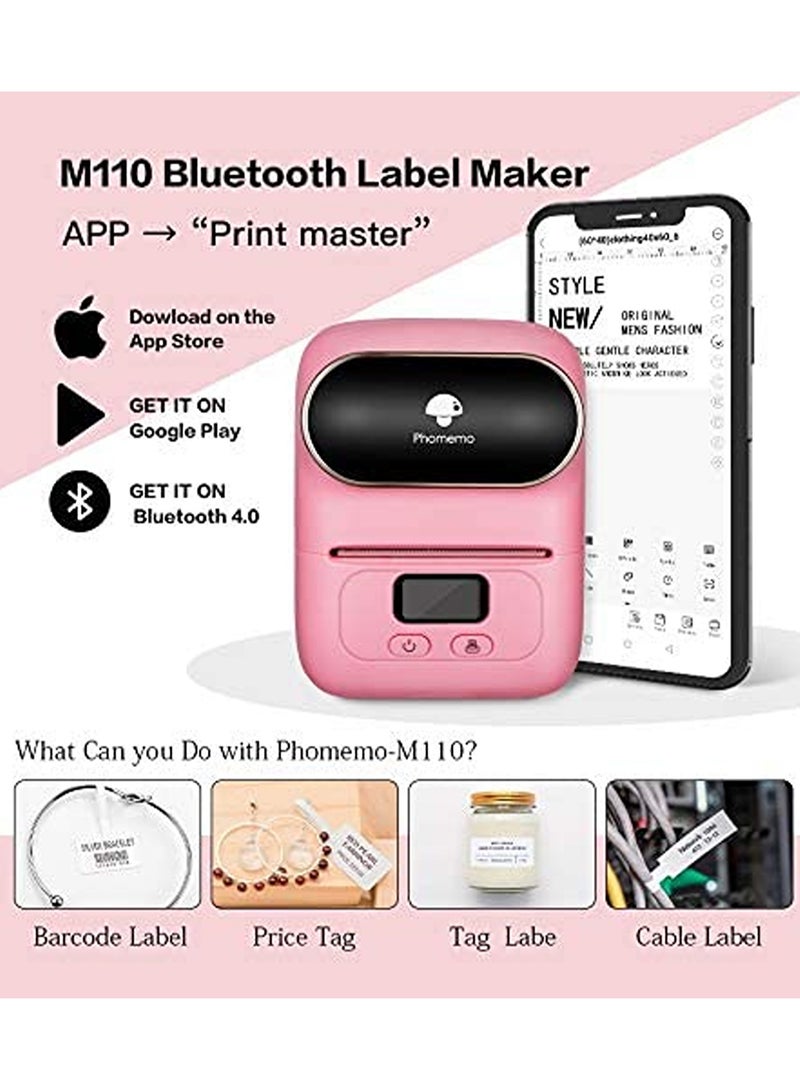 phomemo M110 Portable Thermal Label Printer Bluetooth Connection Apply For Labeling Shipping Office Cable Retail Barcode And More - Image 3