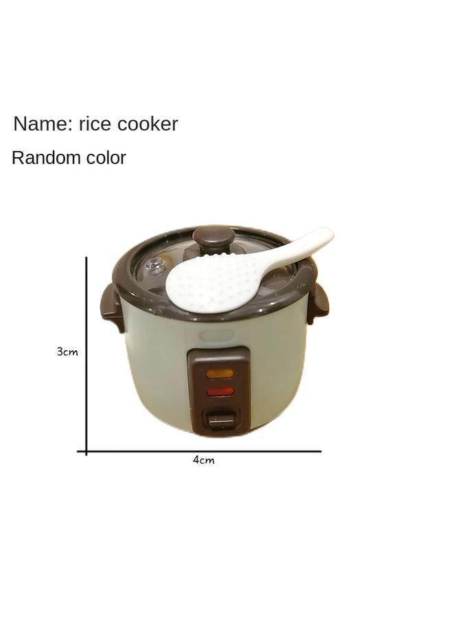 Net Red Stall Project Real Cooking Mini Kitchenette Real Cooking Full Set Of Electrical Appliances Refrigerator TV Oven Cart Model - Image 1