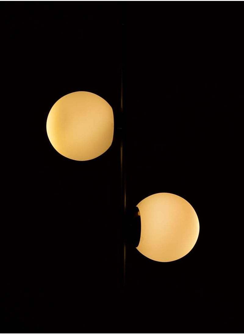 UCANDLE - Modern Ceiling Chandelier Golden Column from Yocandle with 2 Dimmable Glass Bulbs, - Image 1