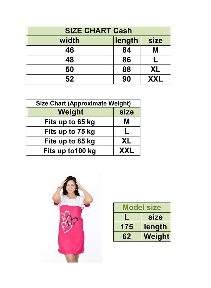 Women's Nightdress 100% Cotton with Heart Print – Soft, Comfortable, Perfect for Summer Nights  - Image 4